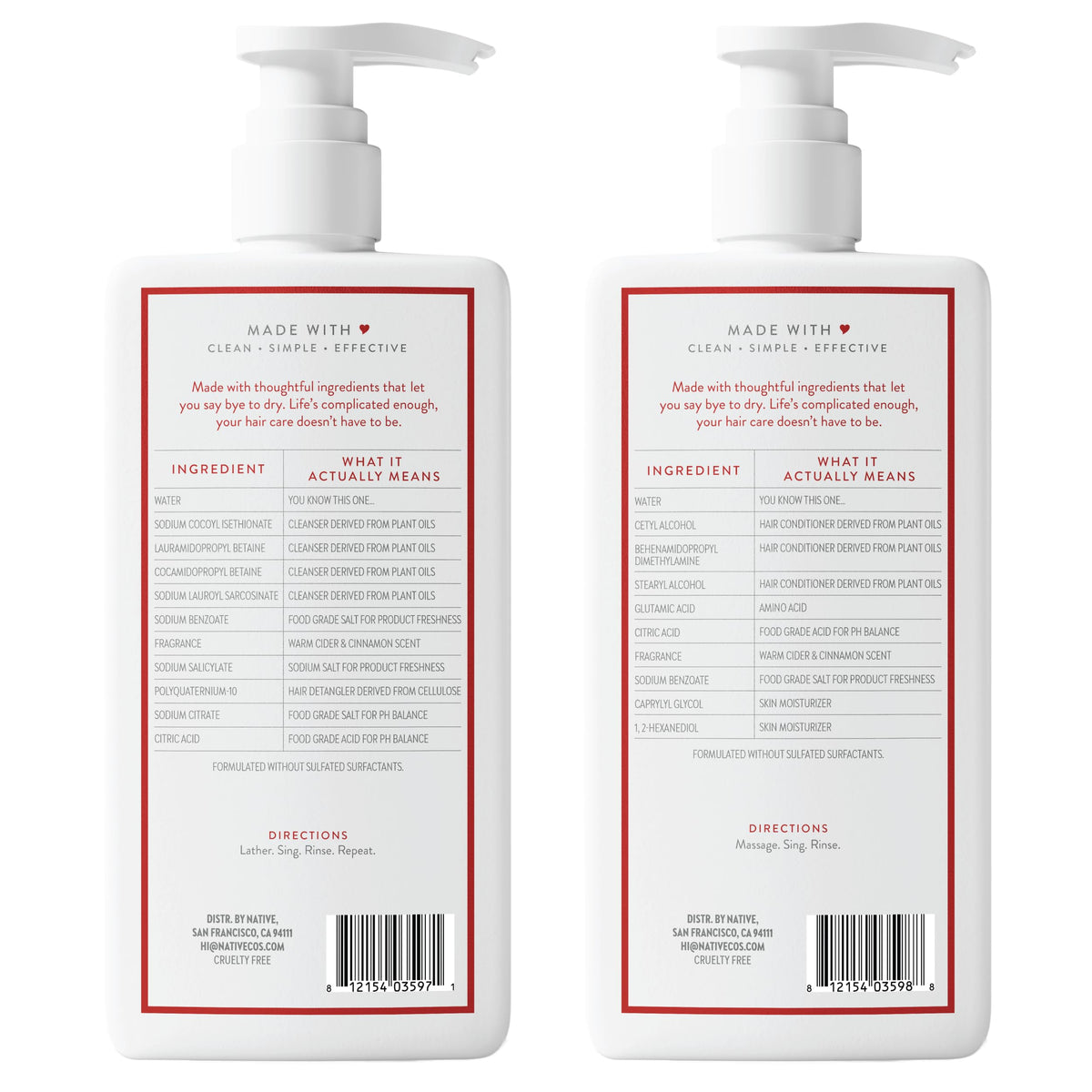 Warm Cider & Cinnamon Shampoo and Conditioner Contain Naturally Derived Ingredients (16.5 Fl Oz (Pack of 2))