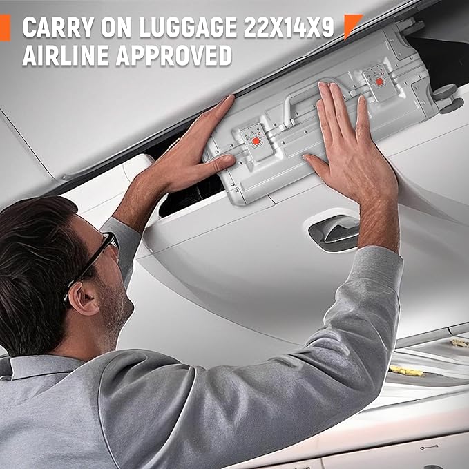 UrbanExplorer All Aluminum Carry On Luggage 22x14x9 Airline Approved Heavy Duty - Image 8