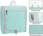 Della Gao Travel Toiletry Bag for Men and Women, Bathroom Bag, Water-Resistant Nylon (L, Green)
