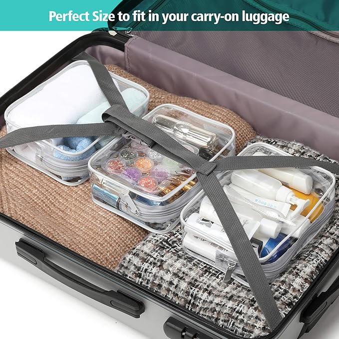 PACKISM Clear Makeup Bag, Waterproof TSA Approved Toiletry Bag Quart Size Bag - Image 6