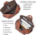 Shrrie Vegan Leather Laptop Backpack - Image 4