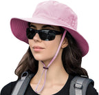 Rosoz Sun Hat for Men Women Boonie Bucket Hat Wide Brim Breathable Cooling by Rosoz
