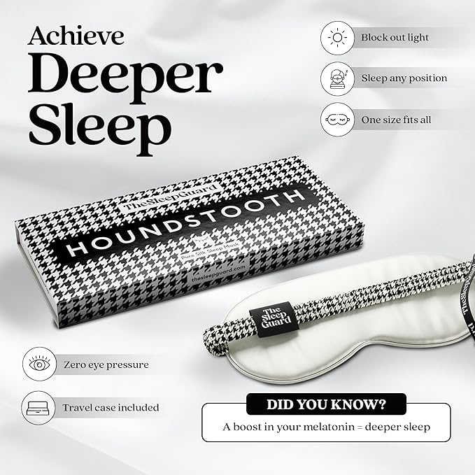 Pure Silk Sleep Mask Light Blocking Travel Essentials. Eye Masks - Image 3