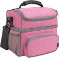 FlowFly Double Layer Cooler Insulated Lunch Bag Adult Lunch Box Large Tote Bag by FlowFly