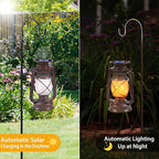 Solar Lanterns Outdoor Waterproof, 2 Pack Bronze Vintage Lanterns - Image 4