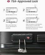24 Inch Luggage with Spinner Wheels, Expandable Hardside Medium Checked Suitcase - Image 4