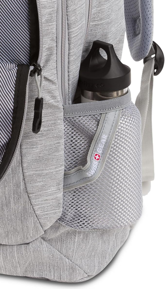 SwissGear Cecil 5505 Laptop Backpack, Light Grey - Image 6