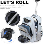 Boavan Rolling Backpack for Women, 17.3 Inch Wheeled Laptop Backpack, Large - Image 6
