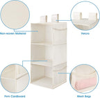 MAX Houser 3-Shelf Hanging Closet Organizer, Hanging Sweater Organizer - Image 4