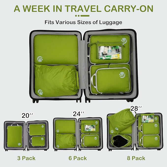 Cipway Compression Packing Cubes, Ultralight Luggage Organizer Bags - Image 7