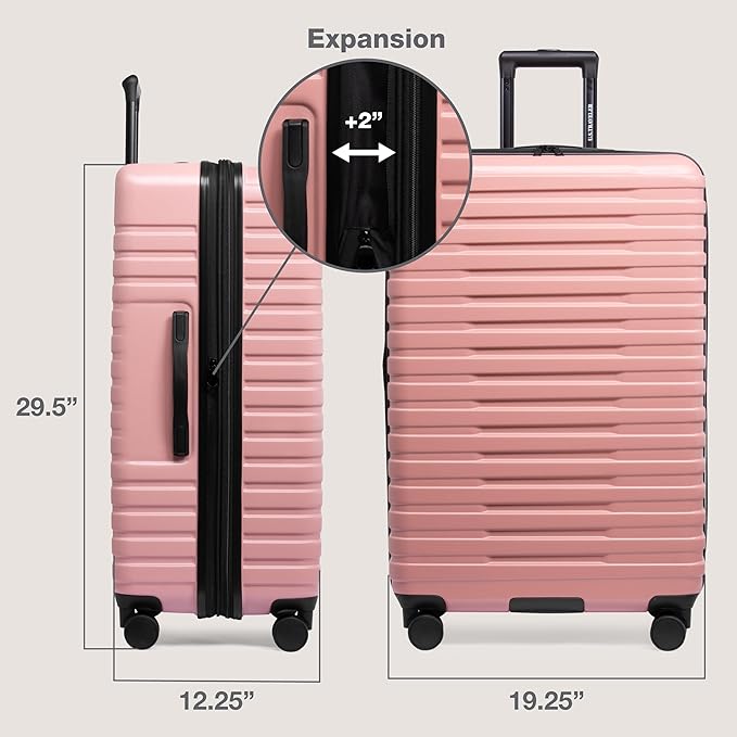 U.S. Traveler Boren Polycarbonate Hardside Rugged Travel Suitcase Luggage - Image 7