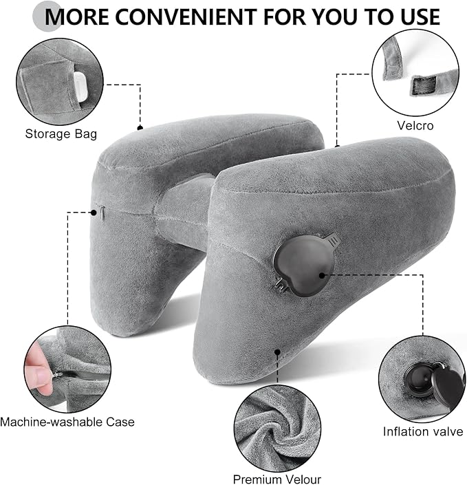 Sunany Neck Pillow for Travel Inflatable Airplane Pillow Comfortably Supports - Image 4