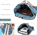 Goodhan Women Canvas Backpack Daypack Casual Shoulder Bag, Vintage Heavy-duty - Image 5