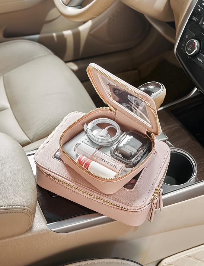 Popvibe Clear Makeup Bag Travel Cosmetic Case Transparent Toiletry Bag - Image 3