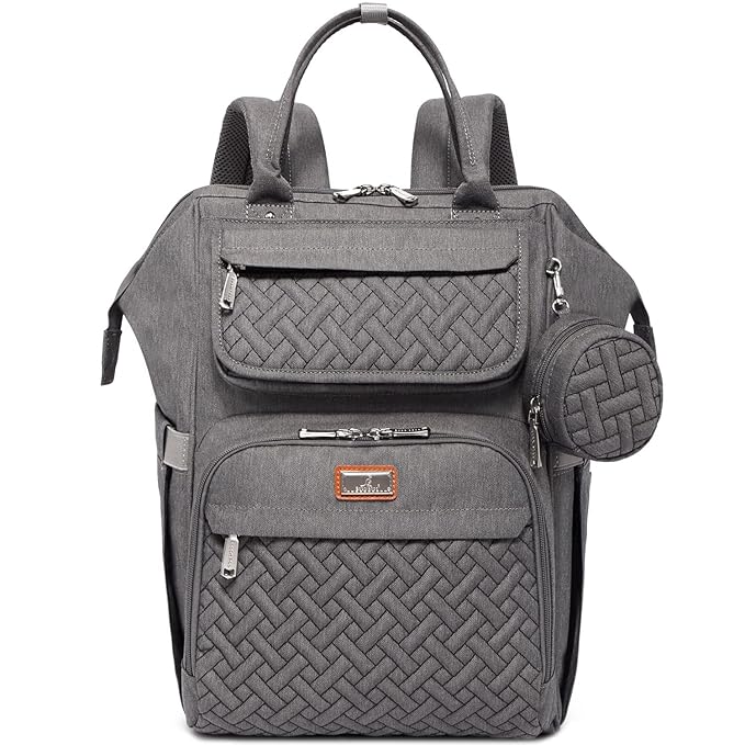 BabbleRoo Diaper Bag Backpack, Unisex Stylish Travel Back Pack Nappy Changing by BabbleRoo