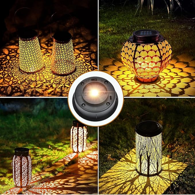 ELUTENG Solar Light Replacement Top 4 Pack LED Solar Lantern Light Lids Outdoor - Image 7