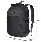 35 Liter Anti Theft Backpack with Giant Tumbler Holder Pocket and Lock (35L 15.6inch / A-black)