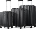 Hanke Expandable Hardshell Luggage Sets 3 piece Carry on Luggage by Hanke