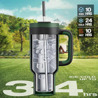 POWCAN 40 oz Tumbler with Handle, 2-in-1 Straw and Sip Lid, Dishwasher Safe - Image 2