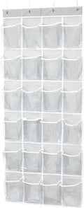 Simple Houseware 24 Pockets Large Clear Pockets Over The Door Hanging Shoe by SimpleHouseware