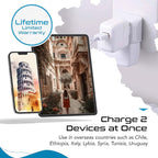 Ceptics Italy Travel Plug Adapter, Chile Plug Adapter - Image 7