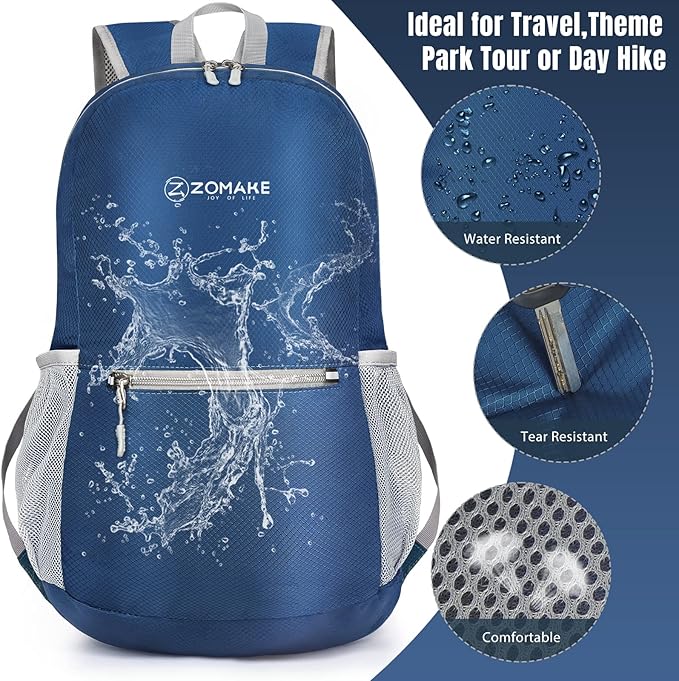 ZOMAKE Ultra Lightweight Hiking Backpack 20L, Packable Small Backpacks Water - Image 4