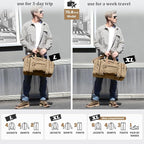 Gonex Canvas Duffle Bag for Travel 60L Duffel Overnight Weekend Bag - Image 7
