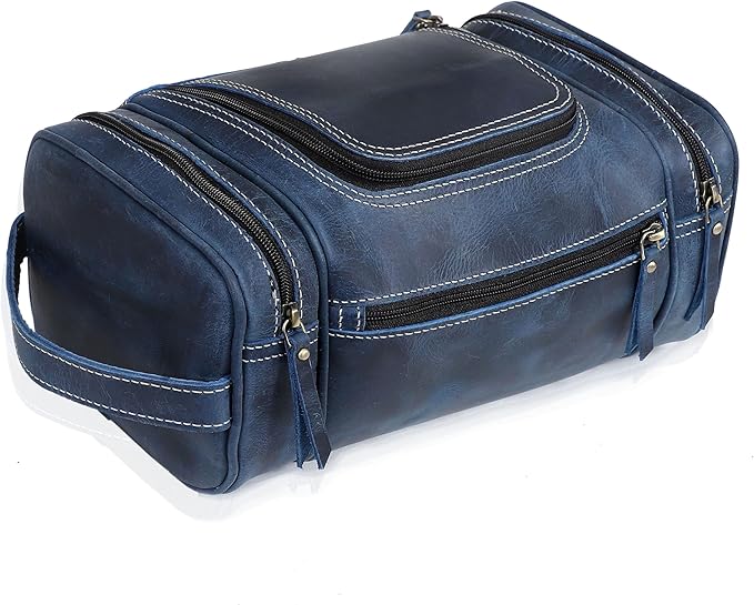 VC VINTAGE COUTURE Leather Toiletry Bag by VCVINTAGECOUTURE