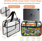 XEWEA 2PCS Large TSA Approved Clear Travel Toiletry Bags - Image 2