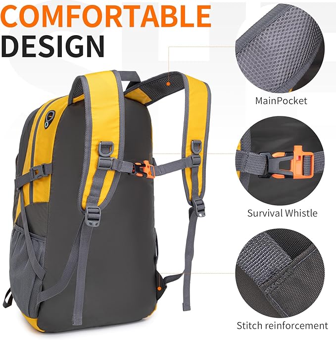 40L Hiking Backpack Lightweight Daypack Waterproof Travel Camping Backpack - Image 4