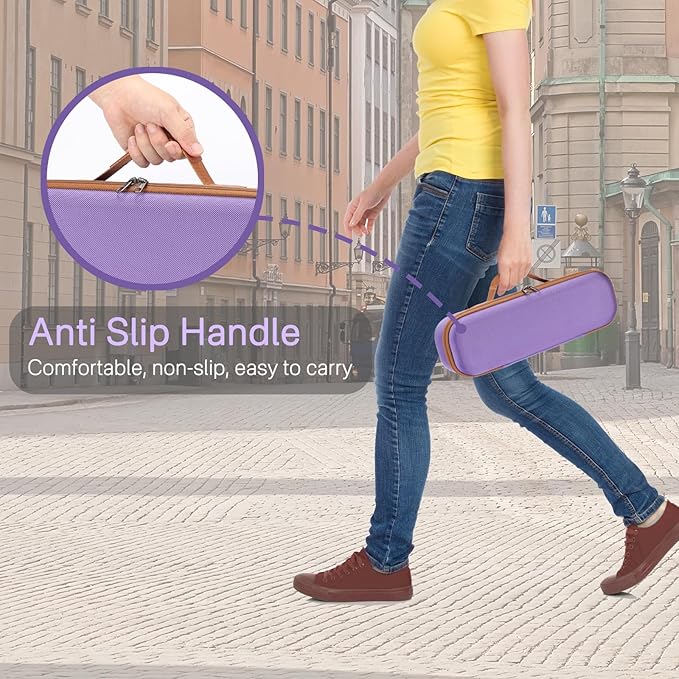 RAIACE Hard Storage Case Compatible with Dyson Airstrait Straightener, Travel Carrying Bag. (case only). - Purple
