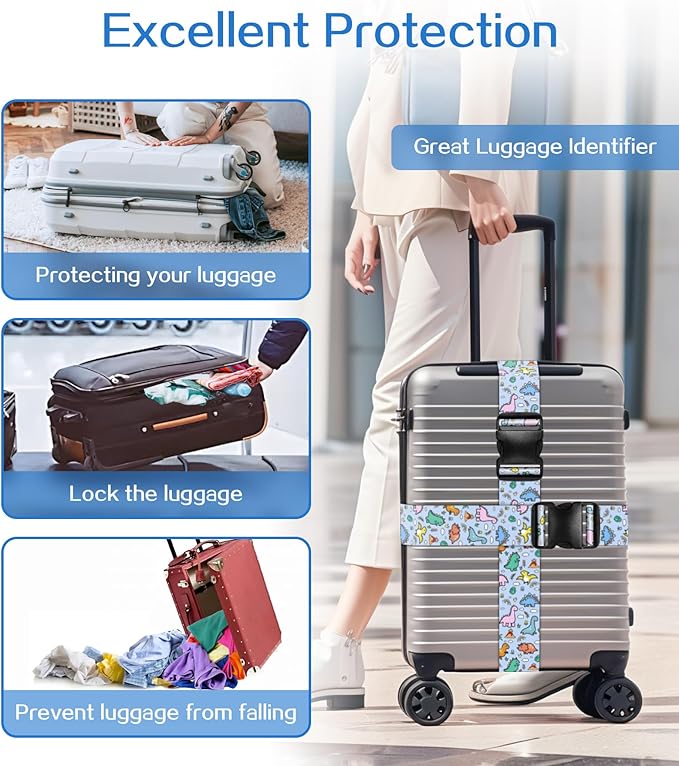 Luggage Straps for Suitcases Travel Belt Luggage Band Heavy Duty Traveling - Image 4