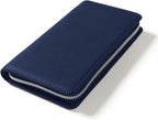Leatherology Navy Blue Travel Zip Organizer Wallet, Passport Holder, RFID - Image 3