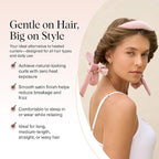 Kitsch Velvet Heatless Curling Set - Heatless Curls Overnight - Comfortable No Heat Hair Curlers With Two Velvet Scrunchies to Sleep In for Frizz-Free & Non-Damage Styling - Terracotta