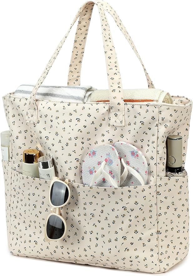 LEDAOU Beach Bag Waterproof Sandproof Women Tote Bag Pool Bag - Image 9