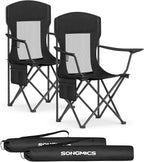 SONGMICS Breathable Camping Chairs, Foldable Outdoor Chairs Set of 2, High Back by SONGMICSbySONGMICSHOME