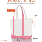 CB STATION Medium Classic Canvas Tote Bag - Image 4