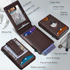 Airtag Wallet for Men, with Money Clip Gift Boxed, Slim Front Pocket Wallet - Image 2