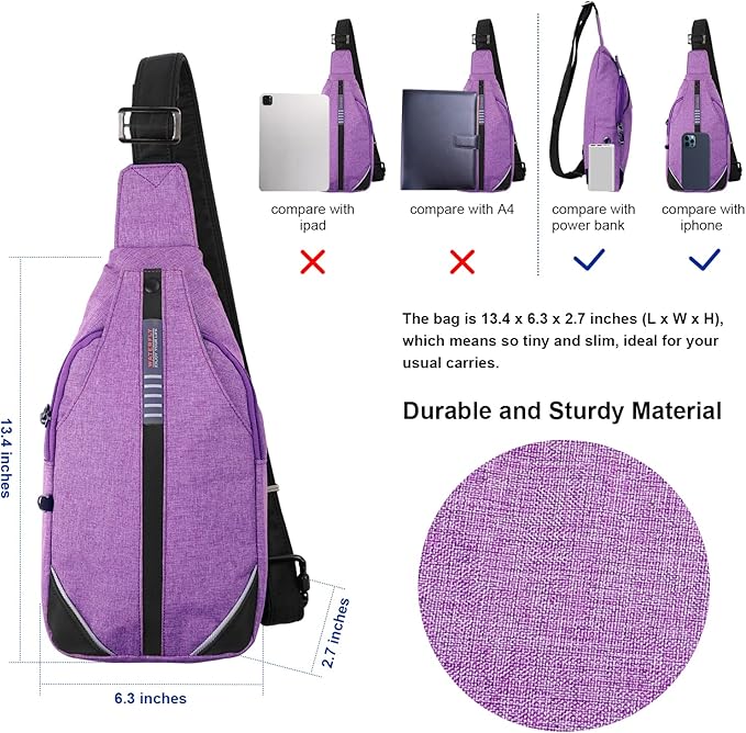 WATERFLY Small Crossbody Sling Backpack Anti Theft Backpack - Image 5