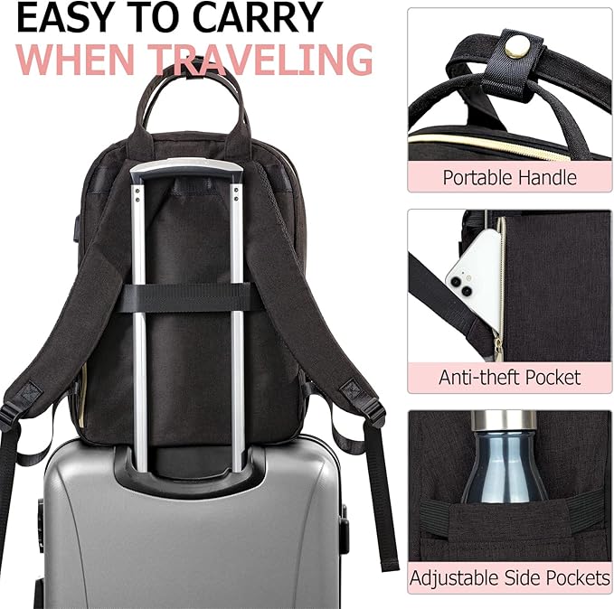 Travel Laptop Backpack for Women, School Backpack for Teens, 15.6 Inch Work - Image 5