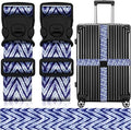 2 Pack Luggage Straps for Suitcases, Adjustable Travel Belt by ZHOMA