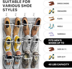 Simple Houseware 24 Pockets Large Clear Pockets Over The Door Hanging Shoe - Image 3