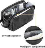 BAGSMART Toiletry Bag for Men, Canvas Travel Toiletry Organizer Dopp Kit - Image 3