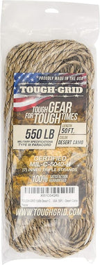 TOUGH-GRID 550 Paracord Rope Nylon Parachute Cord, Made in USA Survival Kit - Image 3