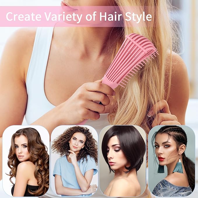 BRUSHZOO Hair Brush Set, Hair Brushes for Women Men kid Wet Dry All Hair Detangling Parting Styling