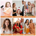 6 in 1 Hair Dryer Brush, Foldable Blow Dryer Brush with Air Styler Curler Wrap, Detachable Hot Air Brush Dry,Volumize, Straight,Curl, Negative Ion Brush Blow Dryer with Diffuser, Hair Styler Tools