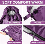 Sleeping Bags for Adults Cold Weather, Waterproof, Lightweight Camping Sleeping - Image 6