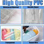 12 Pieces Clear Makeup Bags Bulk, TSA Approved Toiletry Bag - Image 4