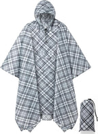 salamra Hooded Rain Poncho Waterproof Raincoat Jacket by salamra