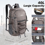 MoKo Hiking Backpack, 40L Large Capacity Camping Backpack - Image 2